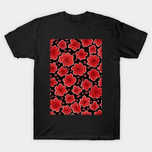 Beautiful Stylized Red Rose Flowers, for all those who love nature #164 T-Shirt